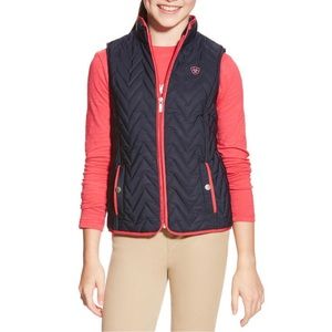 Ariat Ashley Kids Vest in Navy Eclipse Size XL (14)